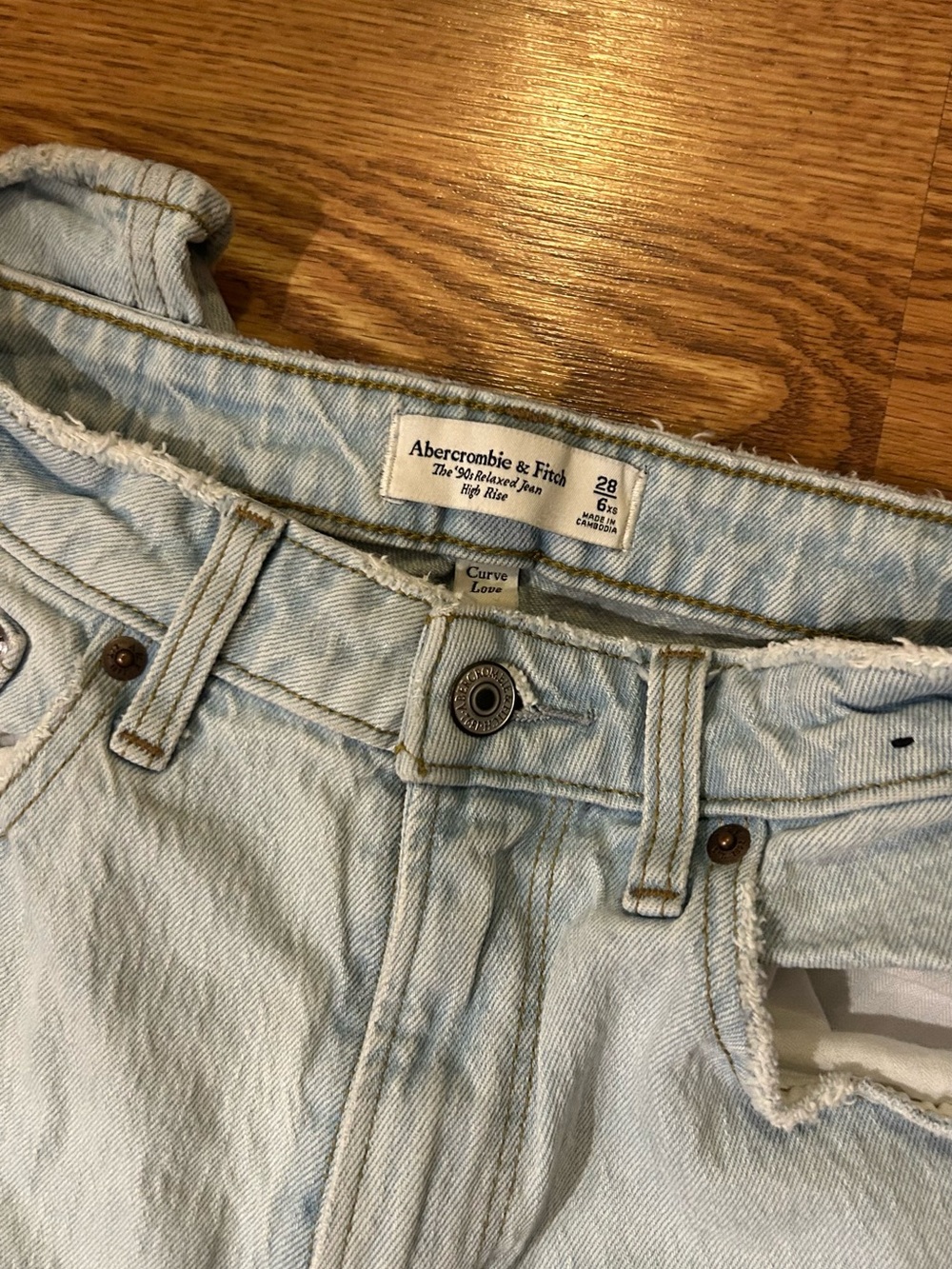 Abercrombie & Fitch Light Wash High-Rise Jeans